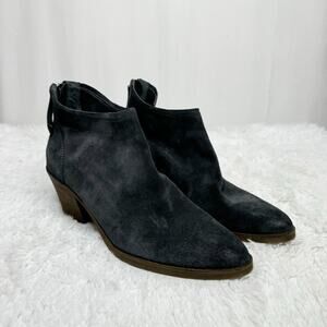 DOLCE VITA / Elisa dark gray suede leather zip ankle booties / 9.5